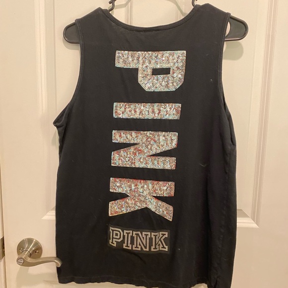 VS Pink Sequined Tank Top - Picture 2 of 3